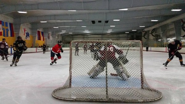 Brent Machado, left, and Ray Titus on the attack (Stu Miller)